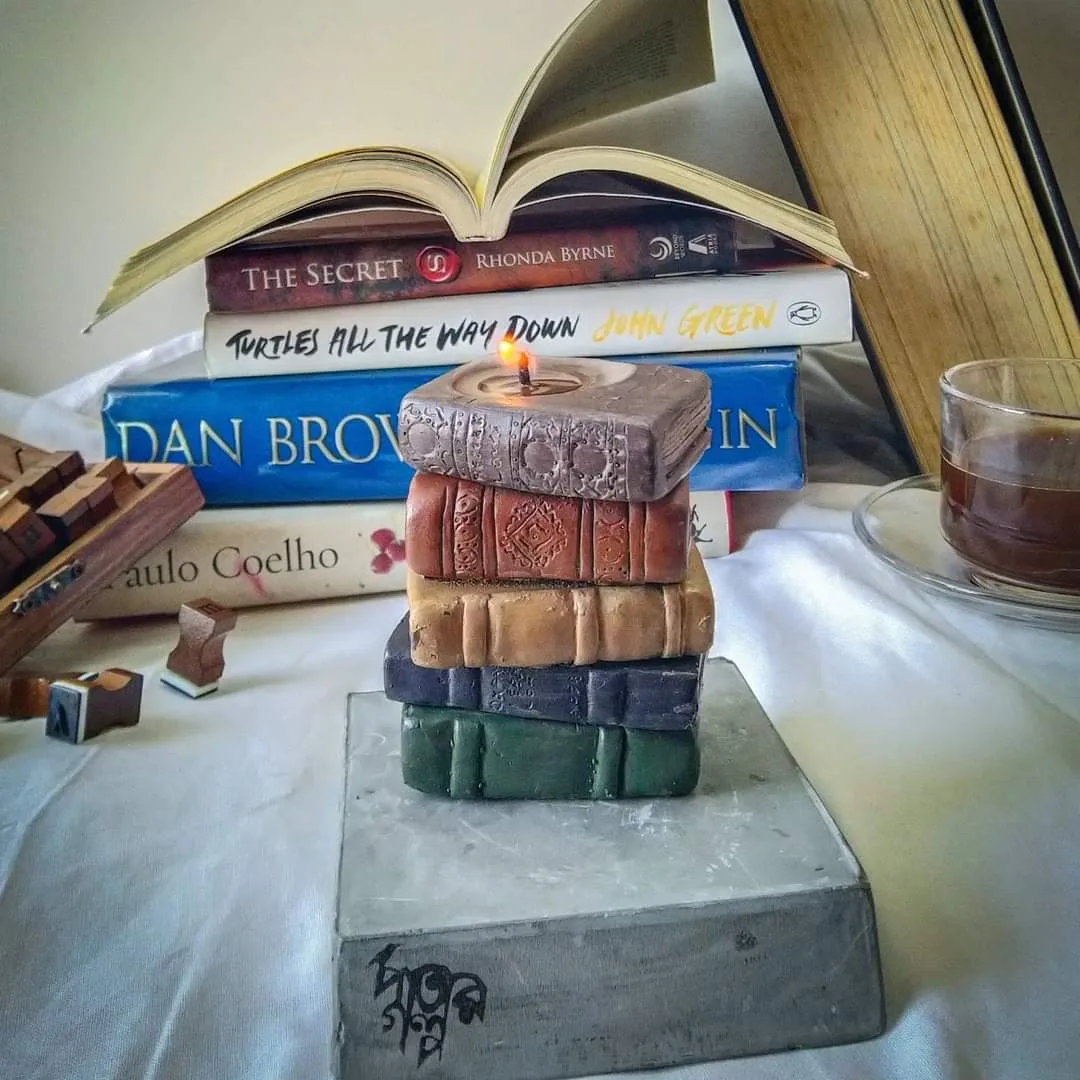 Bookstack Candle