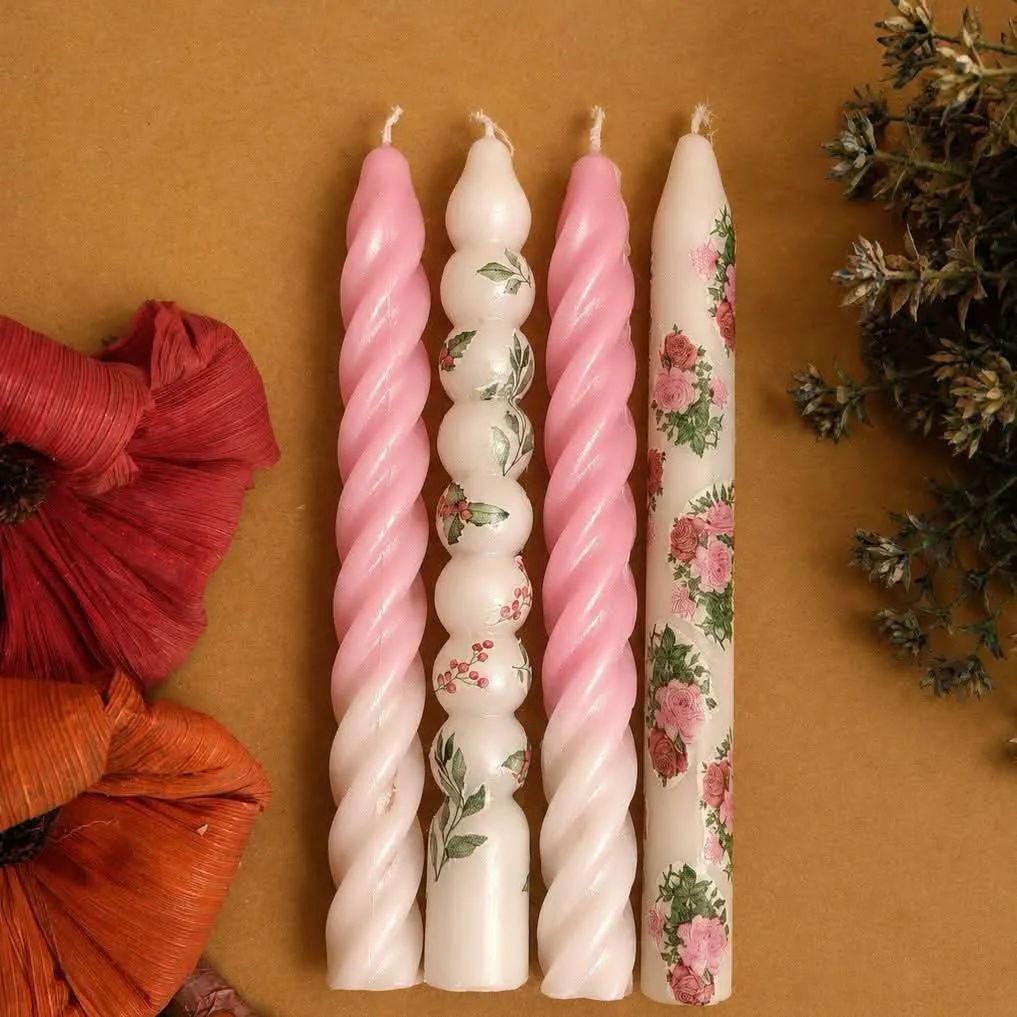 Bloom & Blush Cylinder Candle Set