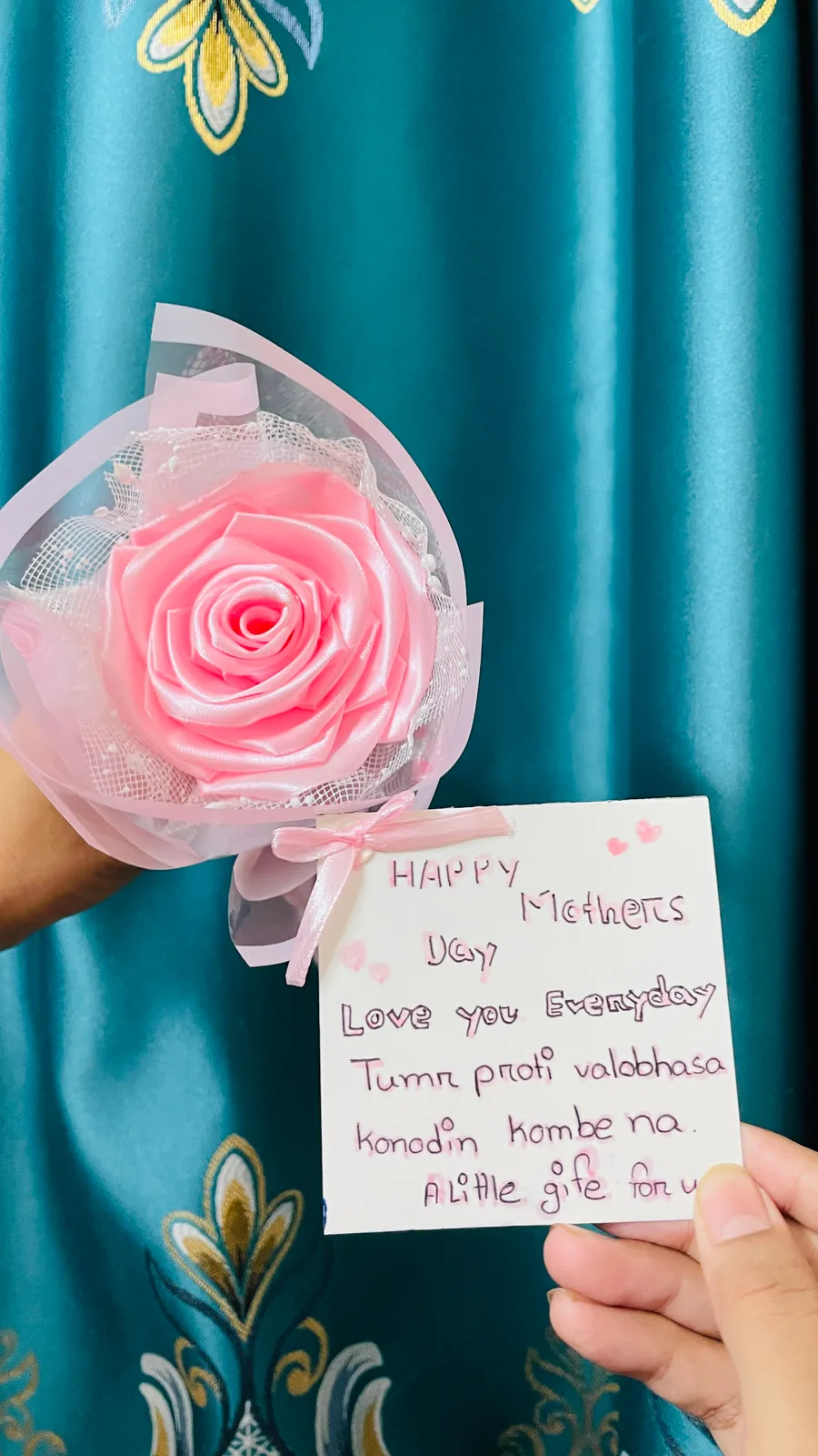 Ribbon rose flower 💗